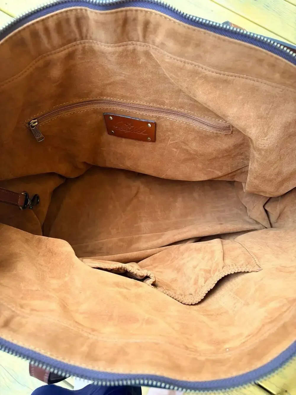 Patricia Nash Luserna Leather Tote Bag in Cognac